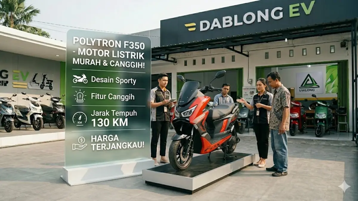 Polytron Fox 350 hadir sebagai motor listrik murah dengan fitur canggih, desain sporty, dan jarak tempuh hingga 130 km.