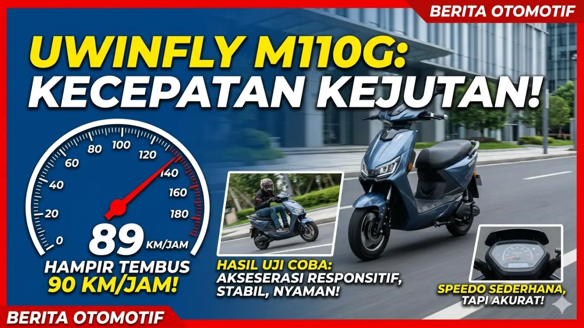 Top speed motor listrik M110G tembus 89 km/jam! Akselerasi cepat, mode boost bertenaga, cocok untuk harian. (Ilustrasi: Gemini)