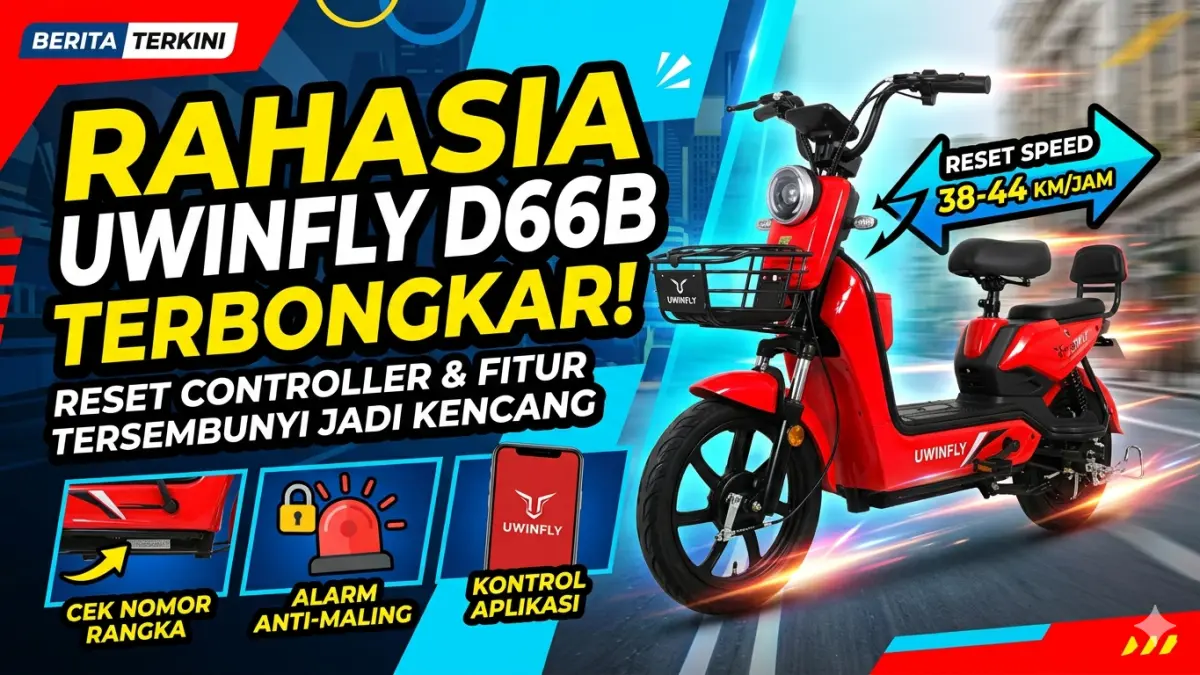 Cara reset controller Uwinfly D66B bikin top speed tembus 44 km/jam, lengkap dengan fitur alarm dan rahasia tersembunyi lainnya. (Ilustrasi: Gemini)