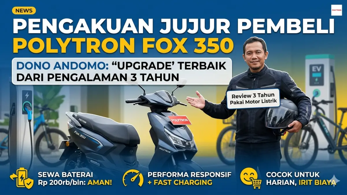 Pengakuan jujur pembeli Polytron Fox 350 setelah 3 tahun pakai motor listrik, ini alasan pindah dan keunggulannya! (Ilustrasi: Gemini)
