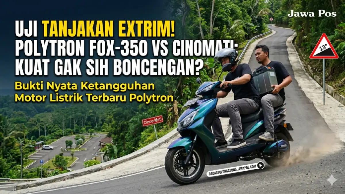 Polytron Fox 350 diuji di tanjakan Cinomati, beban 160 kg overheat, 140 kg masih kuat. Ini hasil lengkapnya! (Ilustrasi: Gemini)