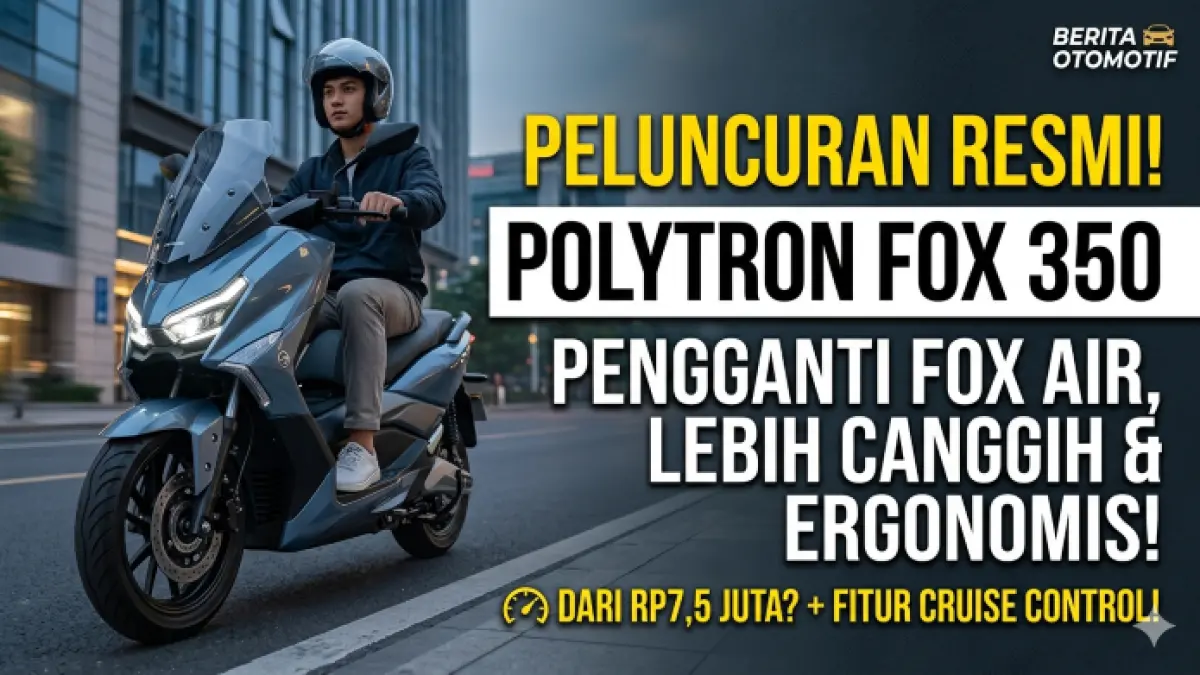 Polytron Fox 350 resmi meluncur dengan harga mulai Rp7,5 juta, desain baru lebih keren dan fitur canggih. (Ilustrasi: Gemini)