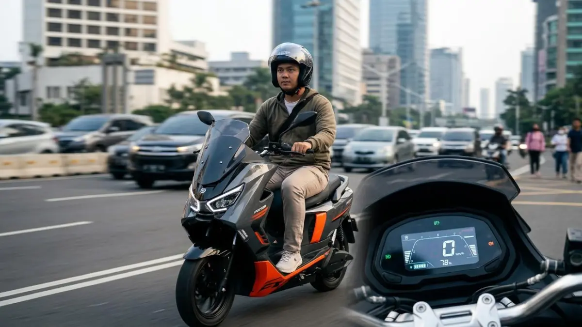 Tes jarak tempuh Polytron Fox 350 tembus 100 km lebih di mode D. Seberapa irit baterainya? Simak hasil uji realnya di sini!