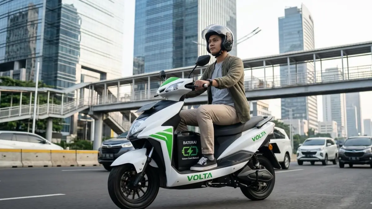 Jarak tempuh motor listrik Volta capai 120 km sekali cas. Simak detail performa dan keunggulannya yang bikin calon pembeli tertarik!
