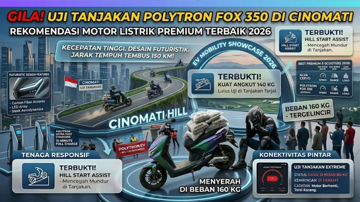 Rekomendasi motor listrik kuat beban berat, tes Indomobil Sprinto angkut 180 kg di tanjakan Puncak. Ini hasil performanya!