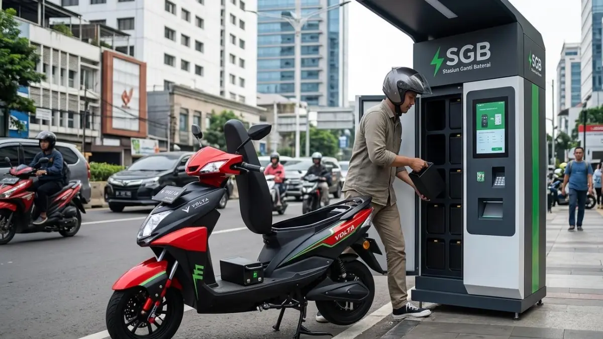 Review Volta 401, motor listrik Rp9,9 juta dengan sistem ganti baterai 2 menit dan jarak tempuh 60 km. Cocok untuk harian!
