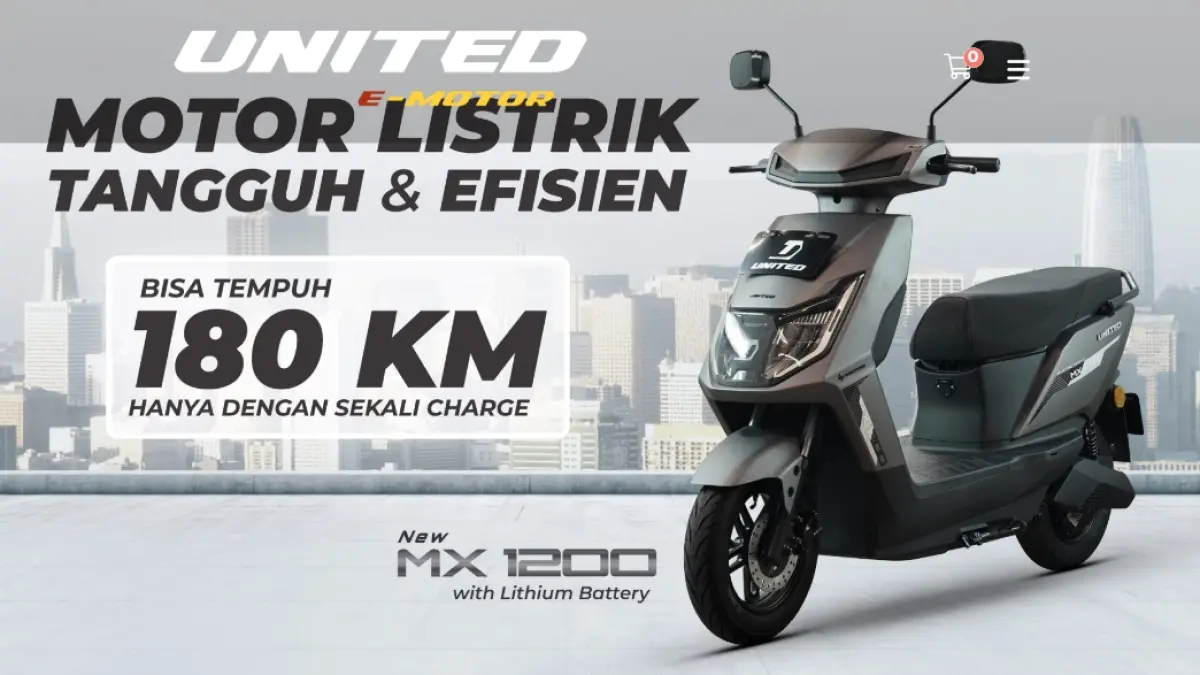 Review United MX 1200: motor listrik Rp10 jutaan ini terbukti hemat biaya, tapi punya kelemahan di baterai SLA