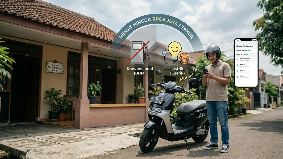 Motor listrik Adora diklaim lebih hemat hingga Rp6,5 juta! Ini fakta penghematan dari bensin, pajak, dan perawatan.
