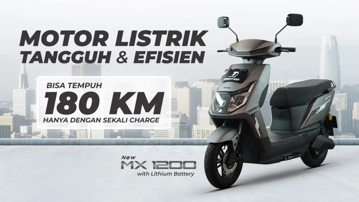 Motor listrik paling worth it dan murah 2026 terbaik di Indonesia, harga mulai Rp2 jutaan dengan jarak tempuh hingga 130 km.