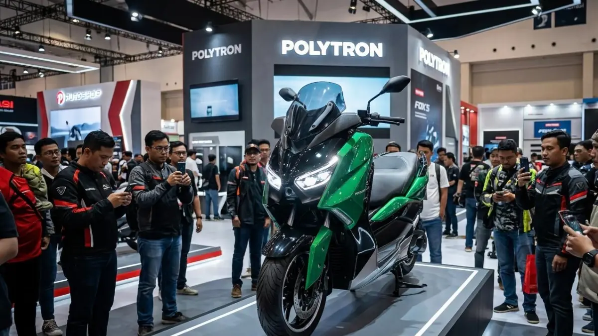 Polytron Fox 500 jadi motor listrik bongsor mirip XMAX, top speed 130 km/jam, jarak tempuh 130 km dan fitur lengkap.