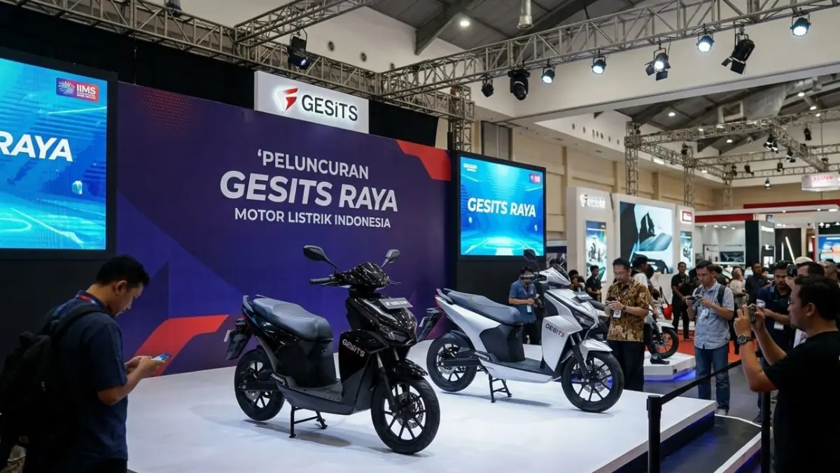 Gesit Raya motor listrik IIMS 2023 resmi meluncur, harga Rp24 juta, TKDN 46%, DP mulai Rp1,7 juta bikin heboh pasar EV.