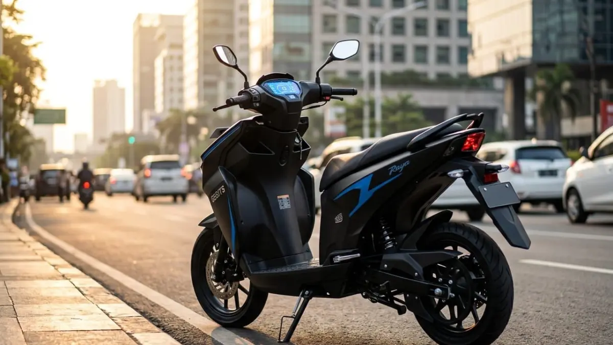 Gesut Raya tipe G varian terbaru lebih irit, jarak tempuh naik jadi 60 km, harga lebih murah, bikin pasar motor listrik heboh.