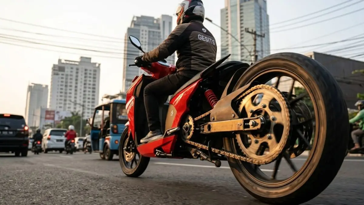 Motor listrik Gesit ternyata masih bersuara karena pakai rantai, ini fakta mengejutkan yang jarang diketahui pengguna.