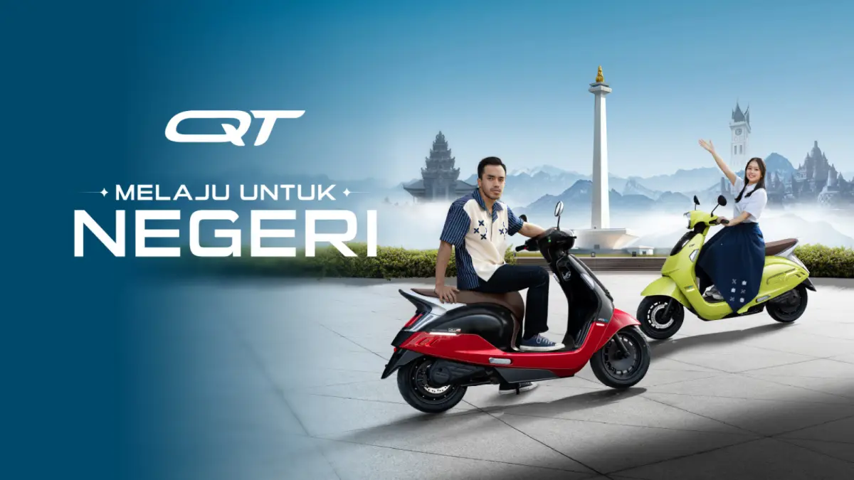 Motor listrik Indomobil E-Motor QT Rp15 juta tanpa sewa baterai hadir di Indonesia. Benarkah bisa menantang skutik bensin entry level?