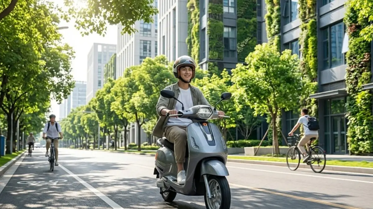Yadea RS20 motor listrik murah Rp16 jutaan hadir dengan fitur canggih, desain retro, dan pajak hanya Rp35 ribu per tahun. Ilustrasi Gemini AI
