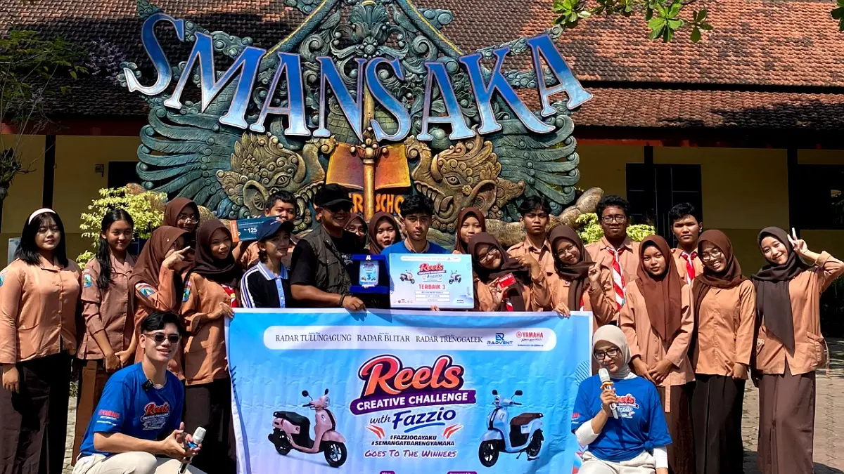 Pecah! Siswa SMAN 1 Kauman juara 3 Reels Creative Challenge with Fazio.