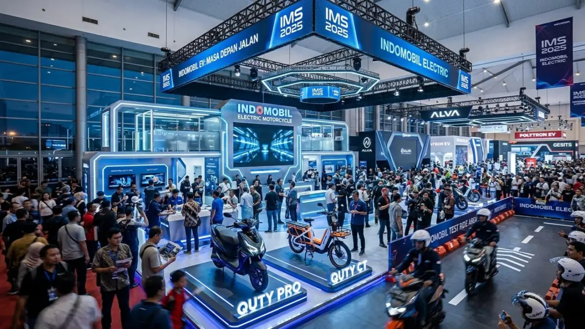 Motor Listrik Indomobil IMS 2025 paling ramai, Quty Pro diserbu & diprediksi jadi motor listrik terlaris 2026