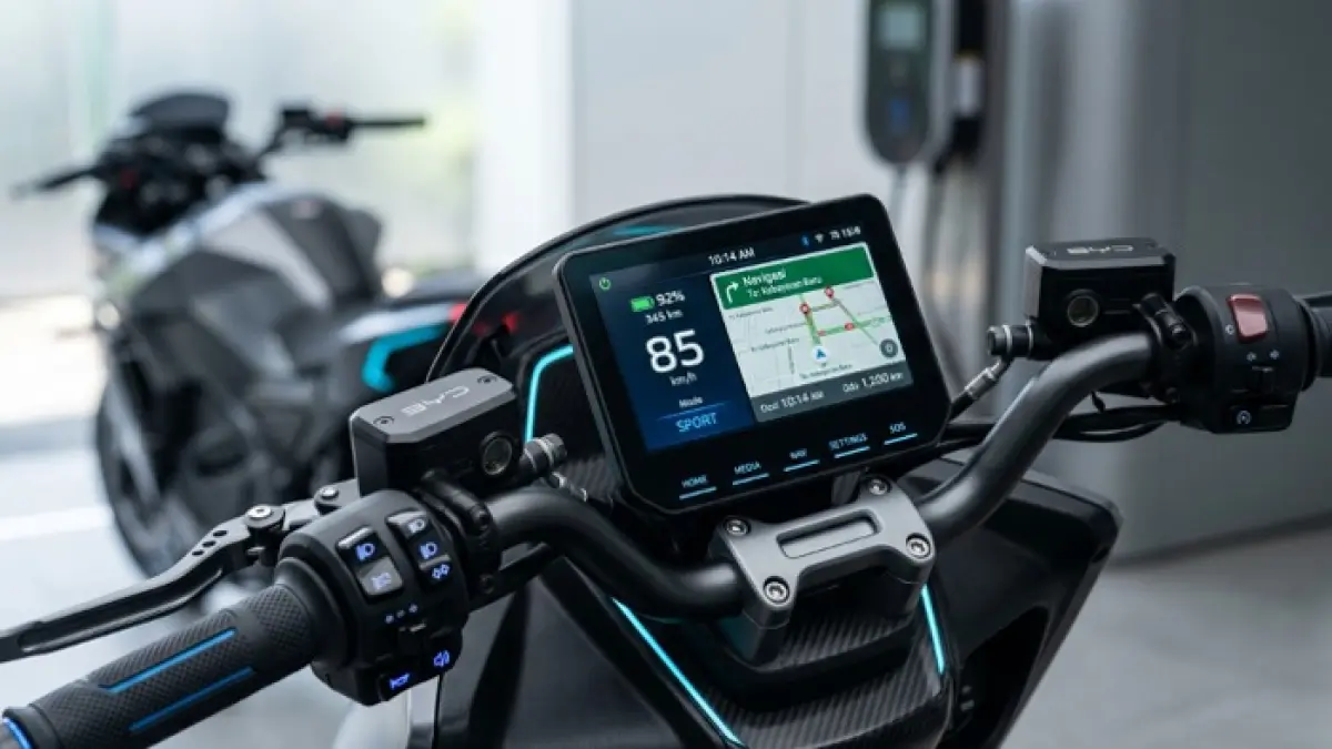 BYD Scorpio X1 jadi skuter listrik 2026 unggulan dengan performa kuat, baterai tahan lama, dan biaya operasional super hemat. Ilustrasi Gemini AI