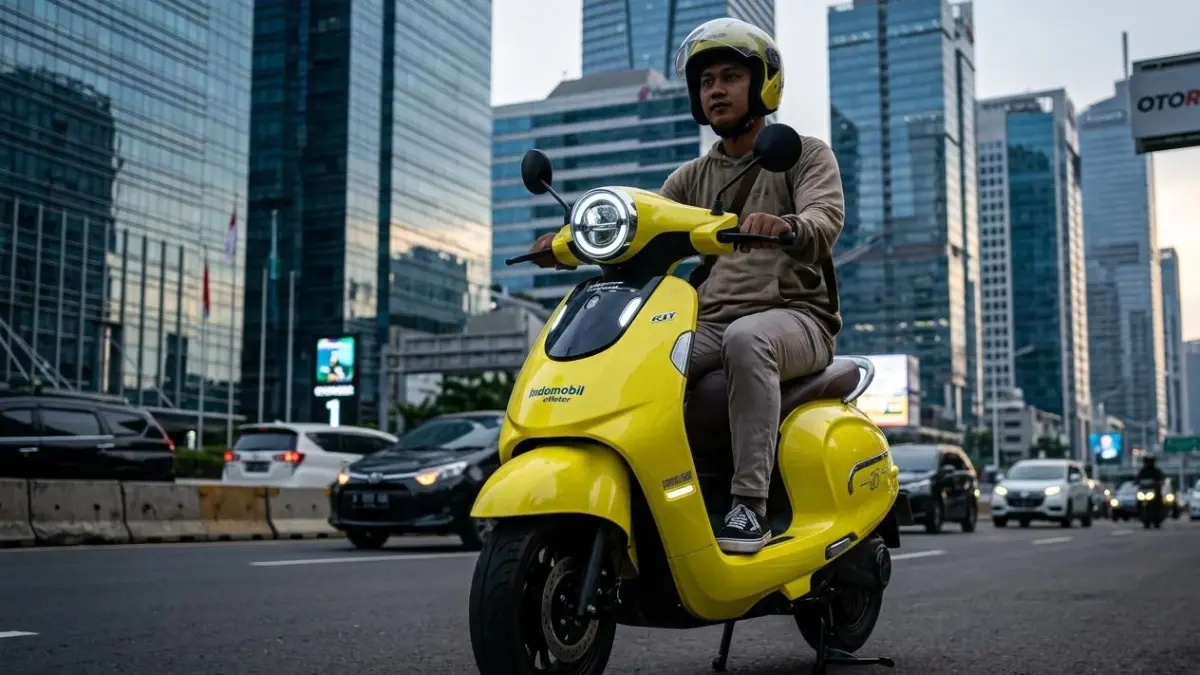 Indomobil E-Motor QT Rp15 juta tanpa sewa baterai, motor listrik murah dengan fitur modern dan biaya operasional super hemat.