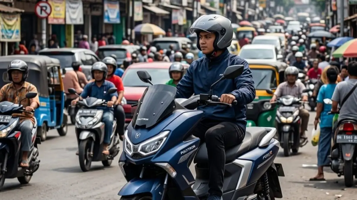 Review Polytron Fox R, motor listrik murah Rp20 jutaan dengan top speed 97 km/jam, jarak tempuh 100 km dan biaya operasional super hemat.