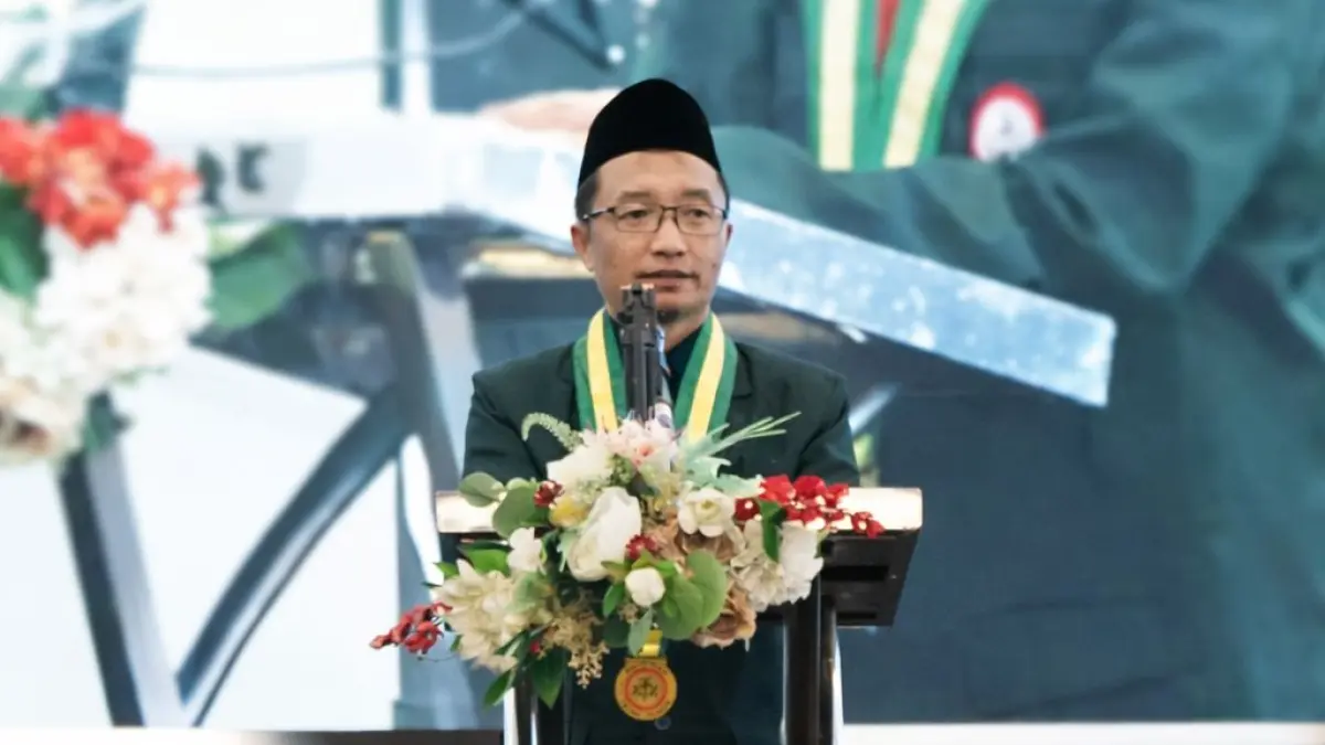 dr H. Moch. Mundir Arif Sp THT-KL saat memberikan sambutan.(DEVRAT/RADAR TULUNGAGUNG)