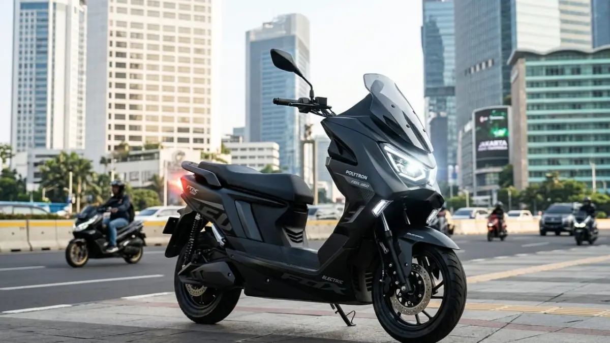 Polytron Fox 350 resmi meluncur, motor listrik murah Rp7,5 juta dengan fitur canggih, desain mirip NMAX, dan lebih nyaman.