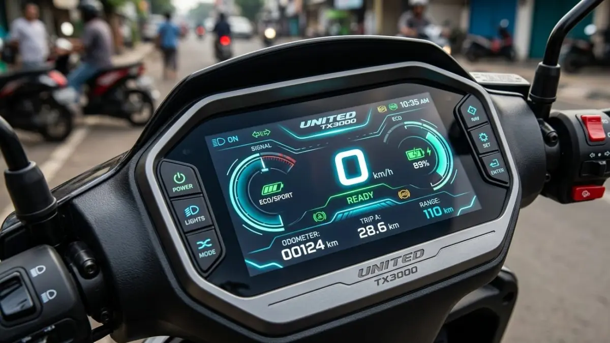 United TX3000 vs TX1800, ini perbedaan fitur, spesifikasi, dan harga motor listrik yang wajib diketahui sebelum beli!
