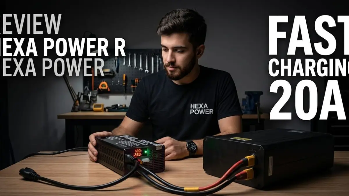 Review Hexa Power R charger 20A: cara setting, kelebihan, kekurangan, dan tips aman fast charging motor listrik.