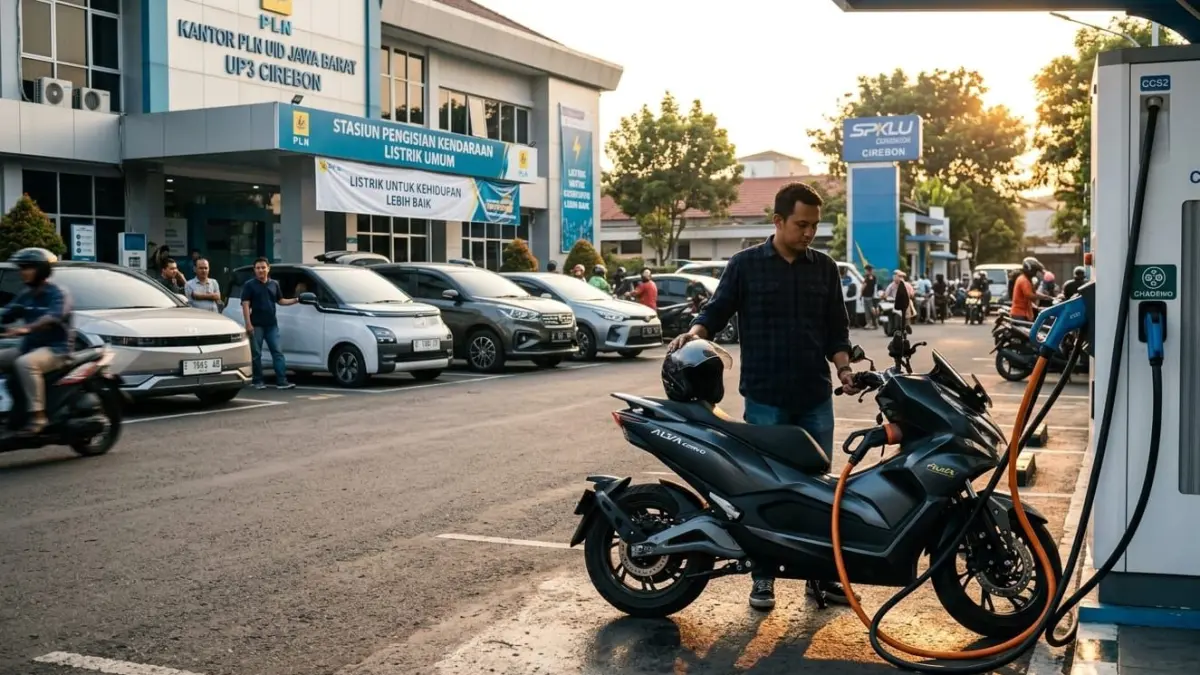 Uji coba dual charger di SPKLU Cirebon bikin charging Tirano lebih cepat, tapi energi masuk justru melebihi kapasitas baterai.