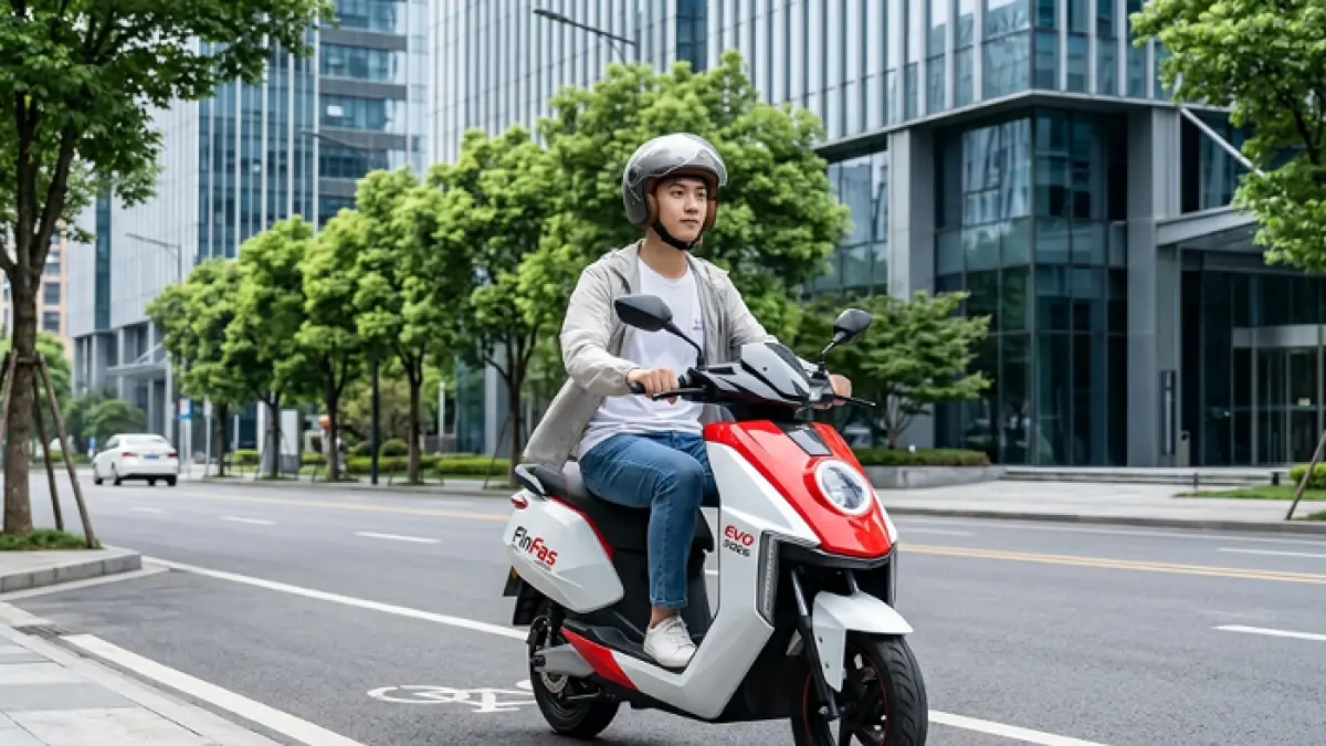 FinFas Evo 2026 hadir dengan harga Rp11 jutaan dan jarak tempuh 262 km, siap ubah pasar motor listrik Indonesia. Ilustrasi Gemini AI