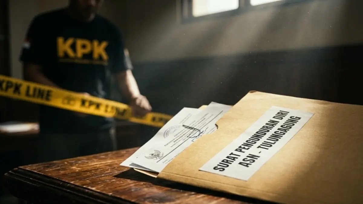 OTT KPK Tulungagung 2026 ungkap modu surat mundur ASN untuk pemerasan, Bupati Gatut Sunu Wibowo resmi ditahan (Gemini AI)