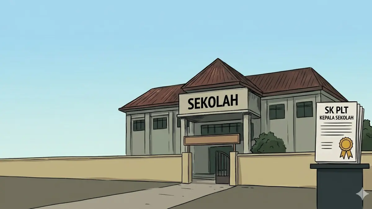 Polemik ratusan SK pelaksana tugas (Plt) kepala sekolah yang memicu dugaan praktik tak wajar kian melebar.(ILUSTRASI GEMINI AI)