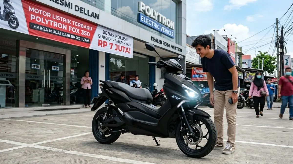 Polytron Fox 350 resmi rilis dengan harga Rp15 jutaan, fitur canggih, dan jarak tempuh 130 km. Simak spesifikasi lengkapnya!
