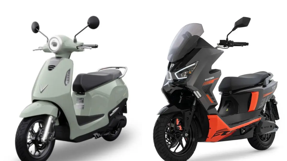 Review Polytron Fox 350 vs VinFast Evo Grand, bandingkan desain, jarak tempuh, dan peluang pasar motor listrik di Indonesia. 