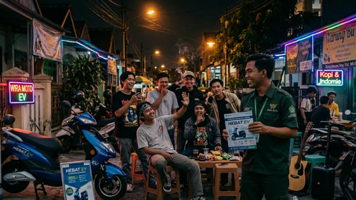 Alasan masyarakat belum mau beli motor listrik subsidi, mulai dari harga, baterai hingga kebiasaan jadi penghambat utama. (GEMINI AI)