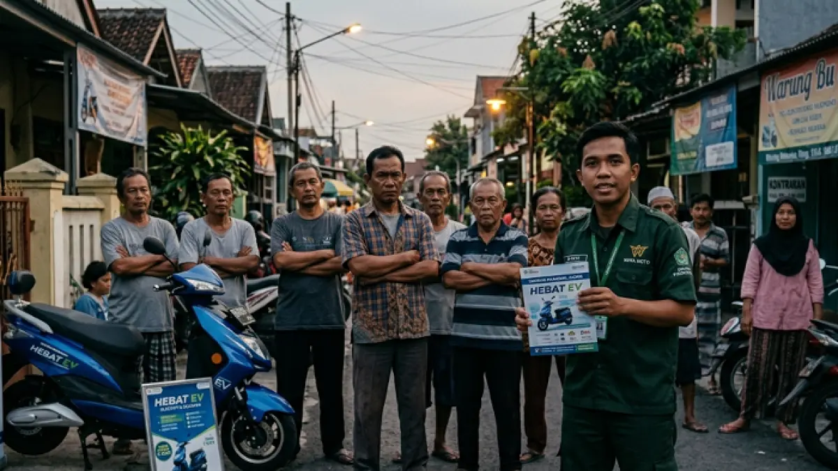Alasan masyarakat belum mau beli motor listrik subsidi terungkap, mulai harga hingga infrastruktur jadi kendala utama. (GEMINI AI)