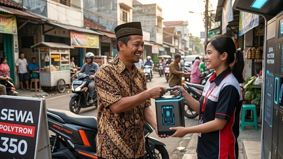 Cara sewa baterai Polytron Fox 350 agar murah dan hemat di 2026, panduan lengkap pengguna motor listrik modern (GEMINI AI)