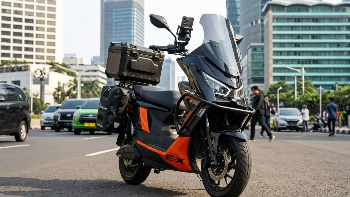 Modifikasi Polytron Fox 350 tanpa hilangkan garansi, mulai crash bar hingga top box. Ini daftar part dan fungsinya.