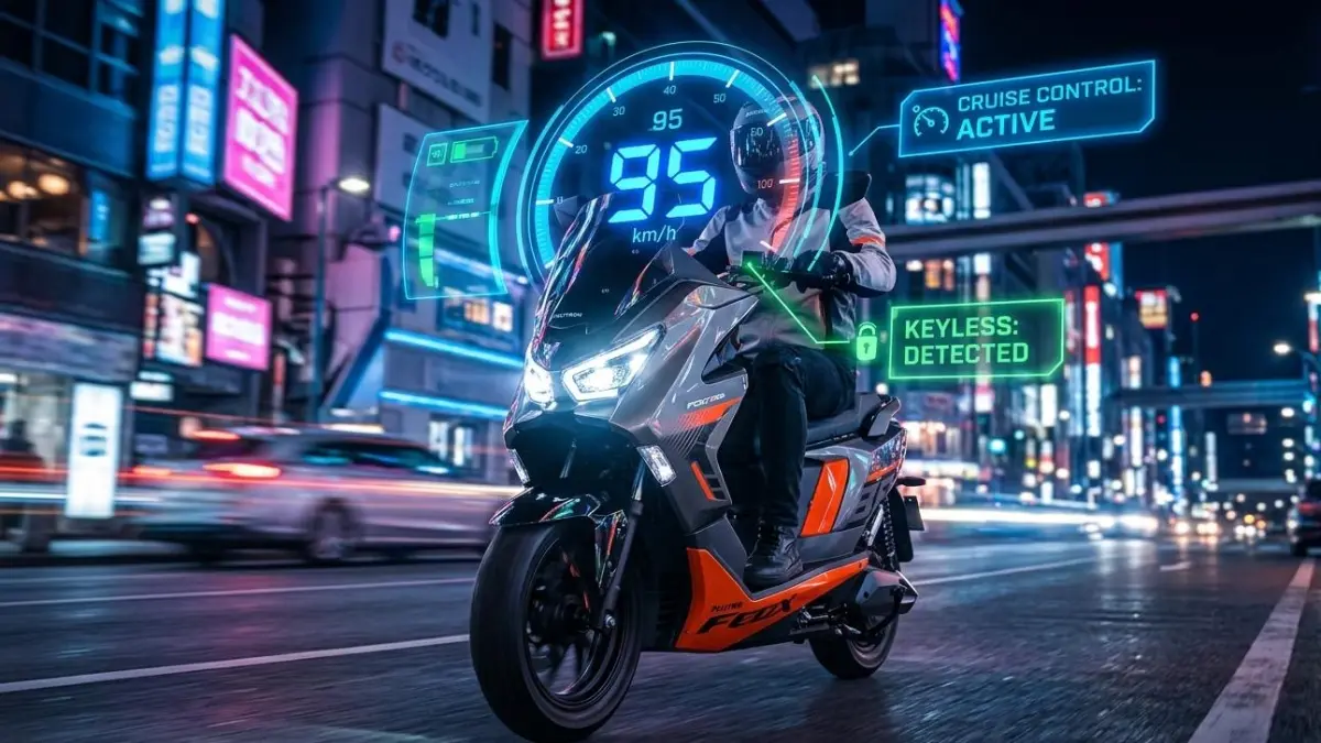 Polytron Fox 350 hadir dengan cruise control dan keyless, top speed 95 km/jam dan jarak tempuh 130 km. Ini harga dan fiturnya.