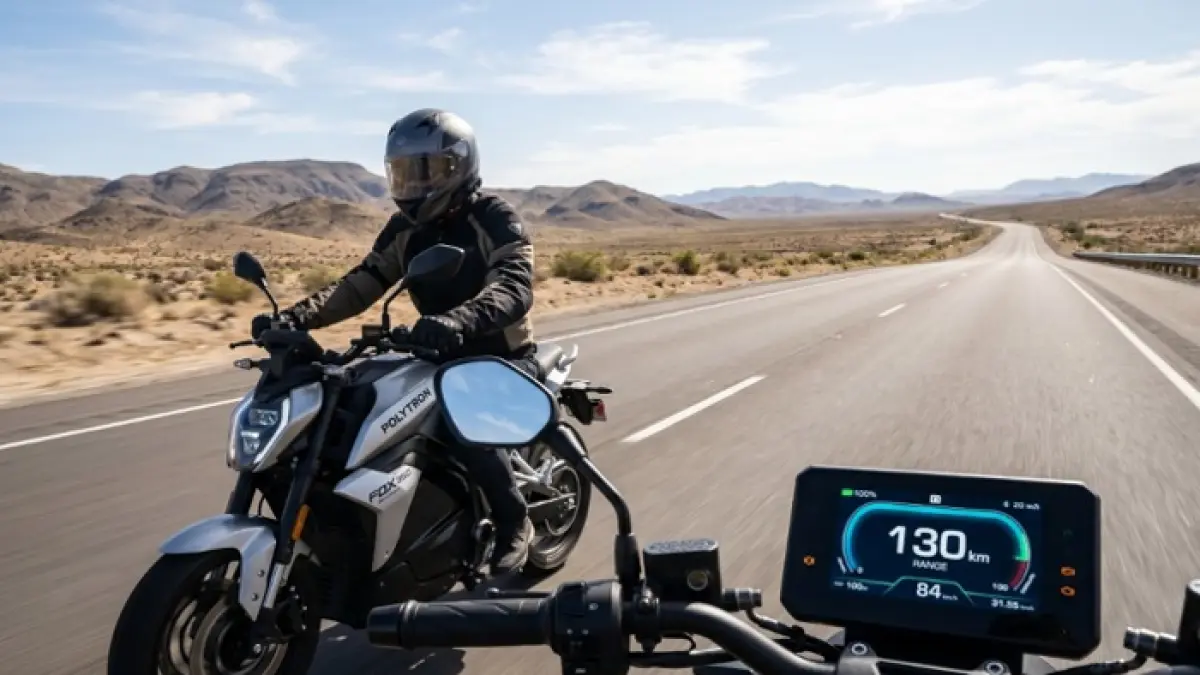 Polytron Fox 350 hadir dengan harga Rp15,5 juta, jarak tempuh 130 km, dan fitur canggih yang siap mengguncang pasar motor listrik. Ilustrasi Gemini AI