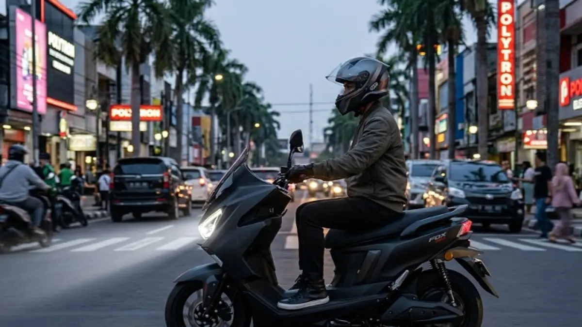 Review Polytron Fox 350 ungkap kenyamanan, fitur lengkap, tapi ada kekurangan di jok dan suara dengung. Simak ulasan lengkapnya (Gemini AI).