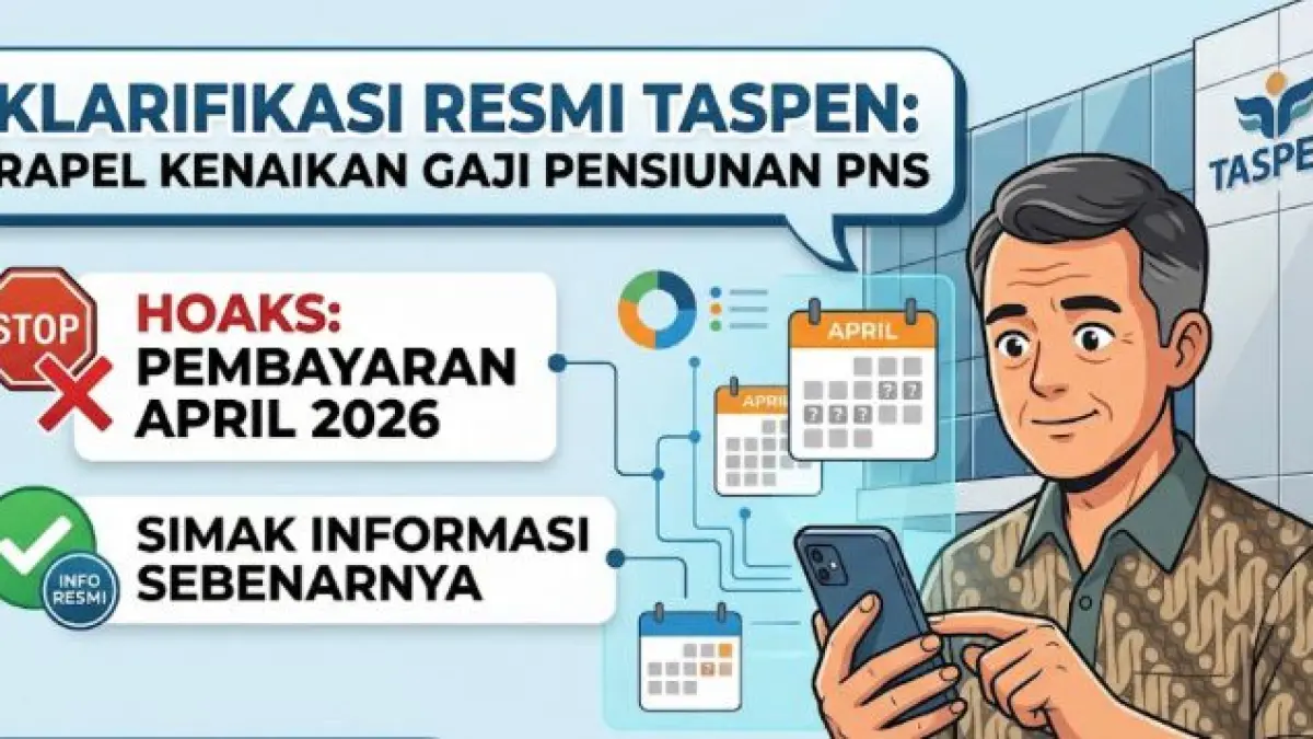 Ramai isu rapel kenaikan gaji pensiunan PNS April 2026? Simak klarifikasi resmi Taspen agar tidak terjebak kabar hoaks yang menyesatkan. (gemini ai)