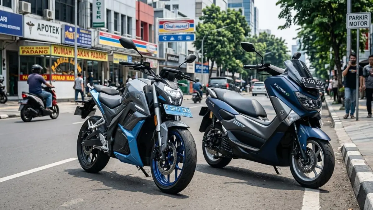Komparasi Polytron Fox 350 vs M100, beda harga, fitur, dan kenyamanan. Mana motor listrik paling worth it?
