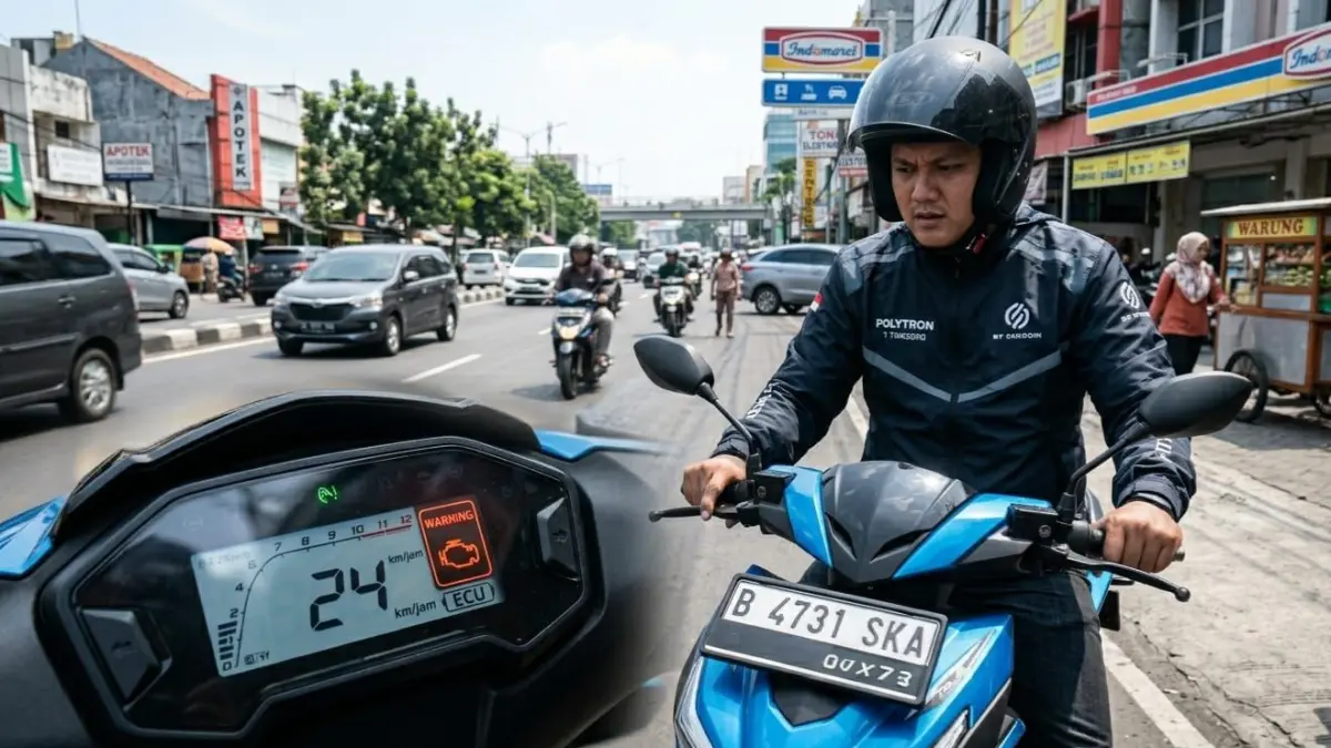 Telat bayar sewa baterai Polytron Fox R bikin motor listrik dibatasi 24 km/jam. Simak fakta dan cara mengatasinya!
