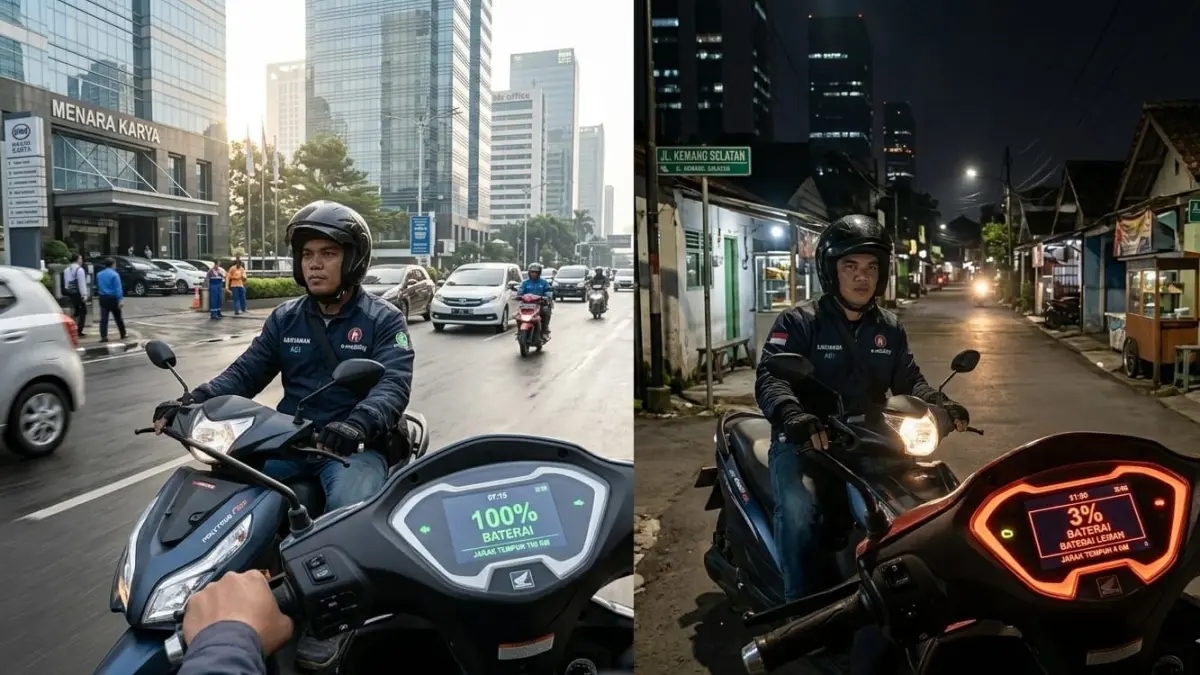 Uji Polytron Fox 350 tanpa ngecas, tempuh 77 km PP kantor masih sisa baterai. Seberapa irit motor listrik ini?
