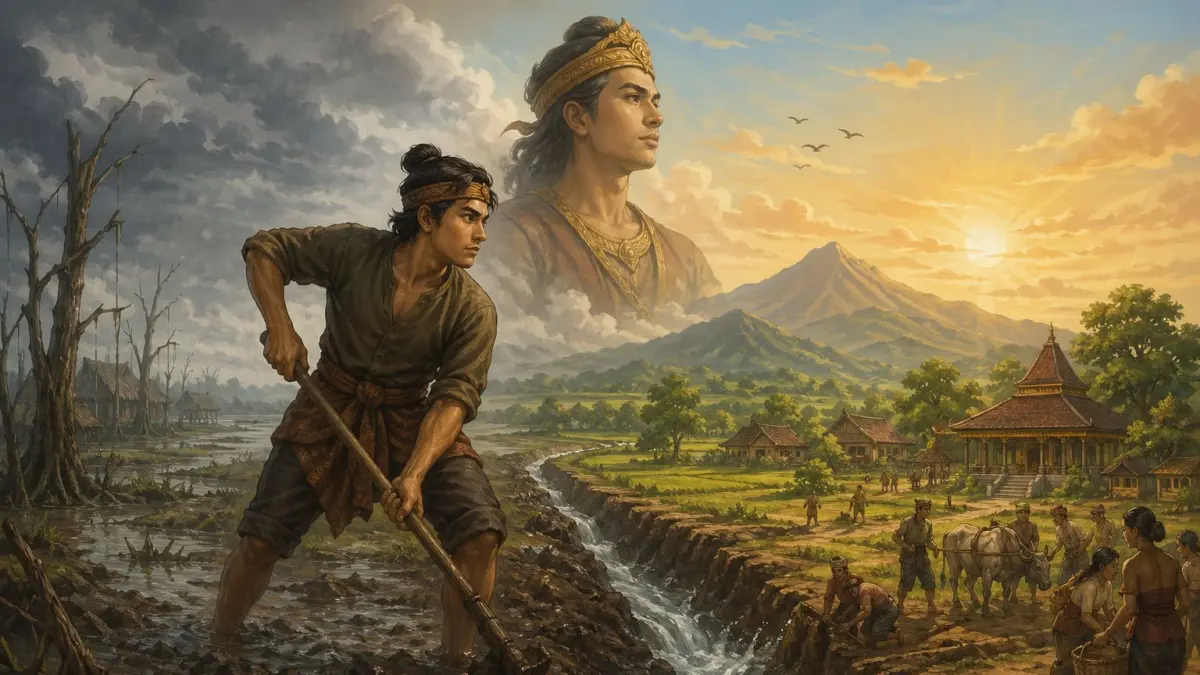 Asal usul Tulungagung dari kisah Jaka Baru yang mengeringkan rawa Ngrowo hingga lahirnya istilah pitulungan agung.