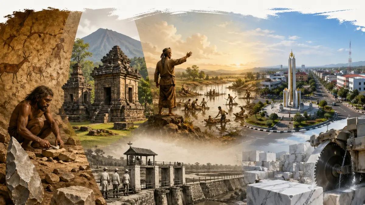 Sejarah Tulungagung dari zaman purba hingga modern, lengkap dari kerajaan hingga kolonial dan kemerdekaan.
