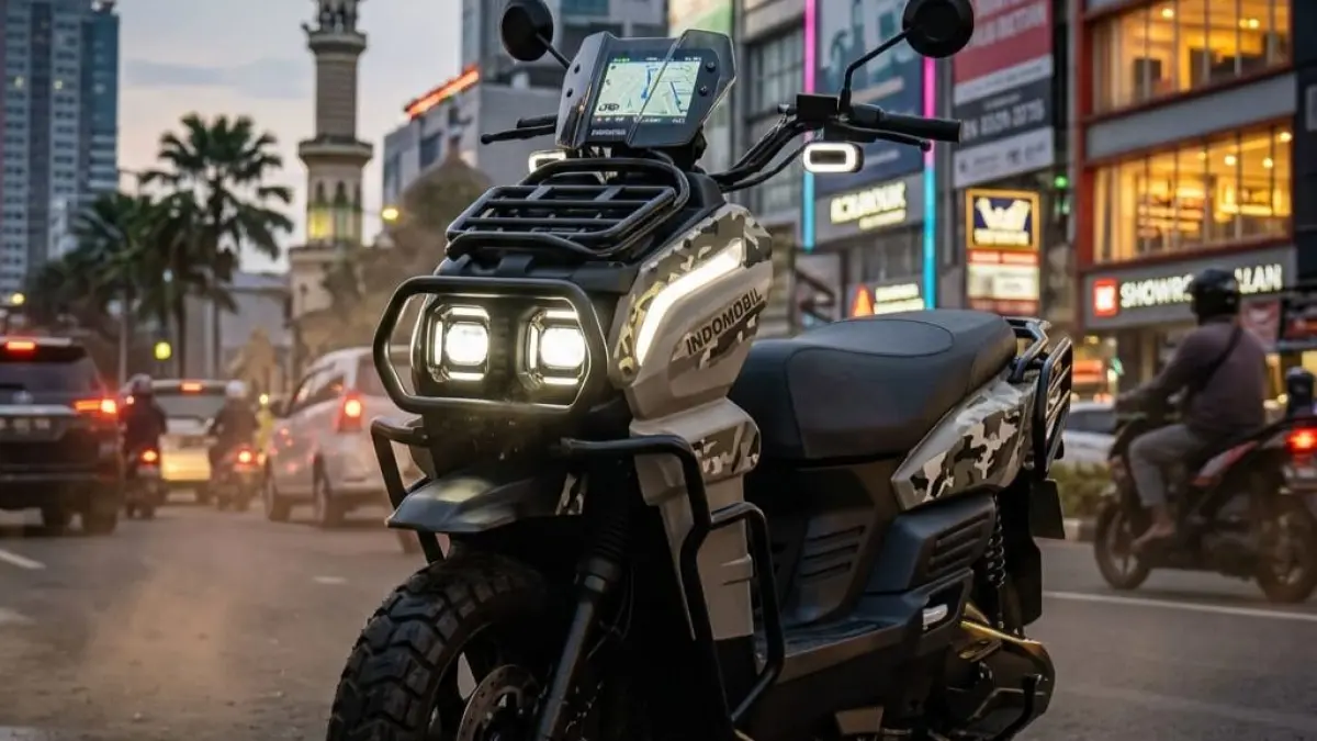 Indomobil E-Motor Tirano hadir dengan desain keren, fitur canggih, dan performa tangguh. Motor listrik rasa bensin yang bikin penasaran!