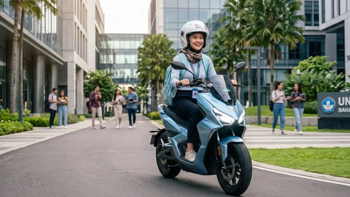 Motor listrik murah 2025 Winfly T85 cuma Rp2.000 bisa tempuh 100 km. Cocok untuk mahasiswa, hemat dan penuh fitur canggih!