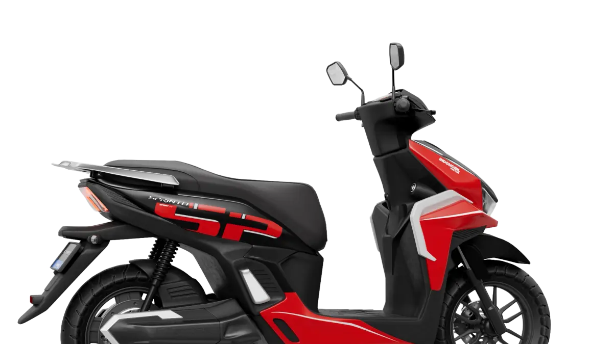 Indomobil e-Motor Sprinto hadir sebagai skutik listrik sporty dengan jarak tempuh 110 km dan fitur canggih, cocok untuk anak muda. (Sumber: Indomobil E-Motor)